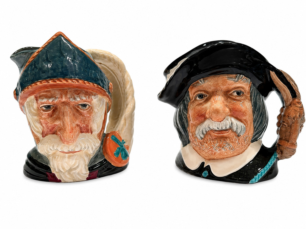 Royal Doulton Don Quixote & Sancho Panza Character Jug Set Small 1956 England